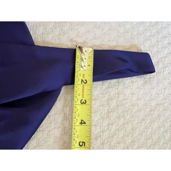 Donna Morgan Mini Dress Satin Strappy Cocktail Club Y2K | Purple | Womens Size 6 - Picture 11 of 11